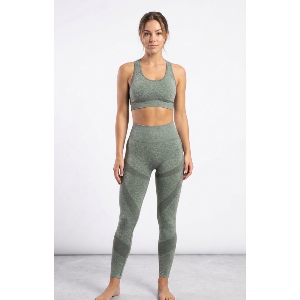 Pink Active Victoria's Secret Seamless High Waist Contour Leggings Sage Green S